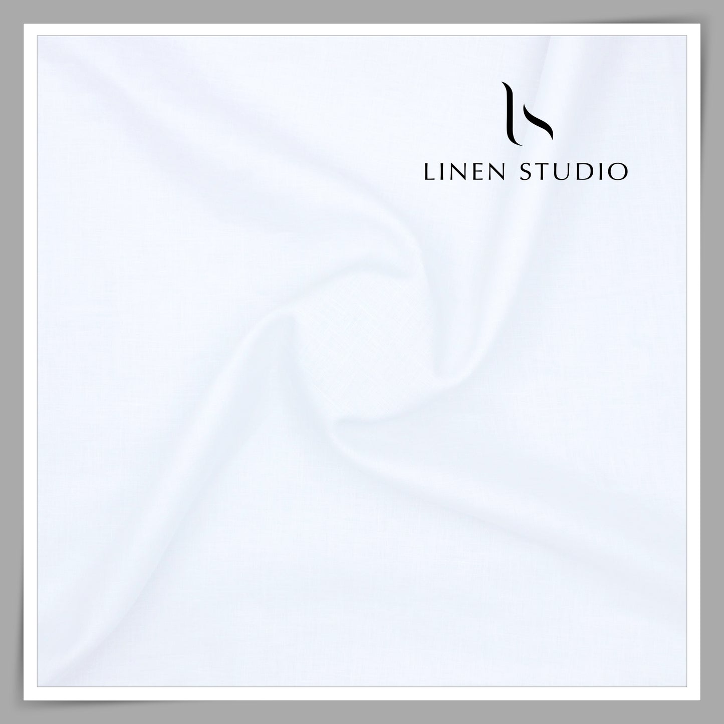 60 Lea x 60 Lea Pure Linen Plain Shirting by Linen Fiesta - Bright White (NEW) (Limited Stock)