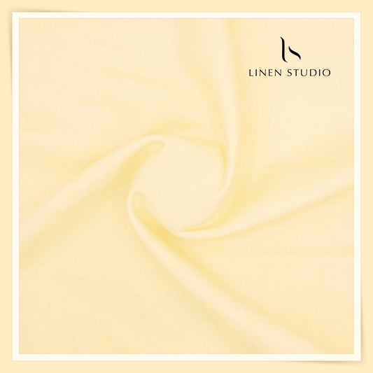 Pure Linen Twill Weave Trouser Fabric - Champagne