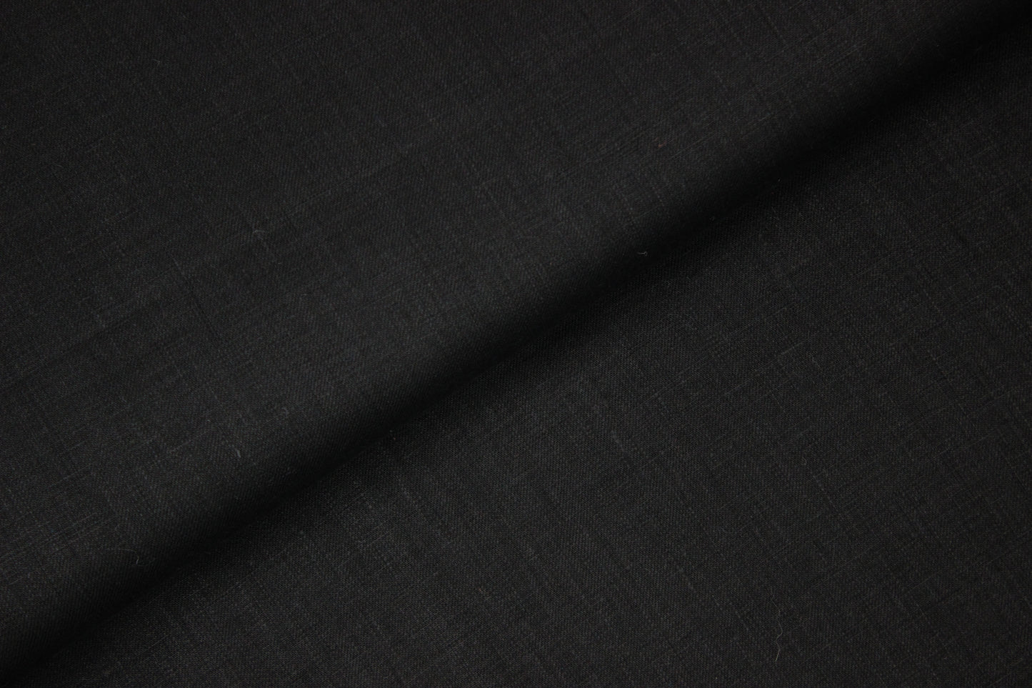 Pure Linen Trouser Fabric - Twill Black - Linen Studio