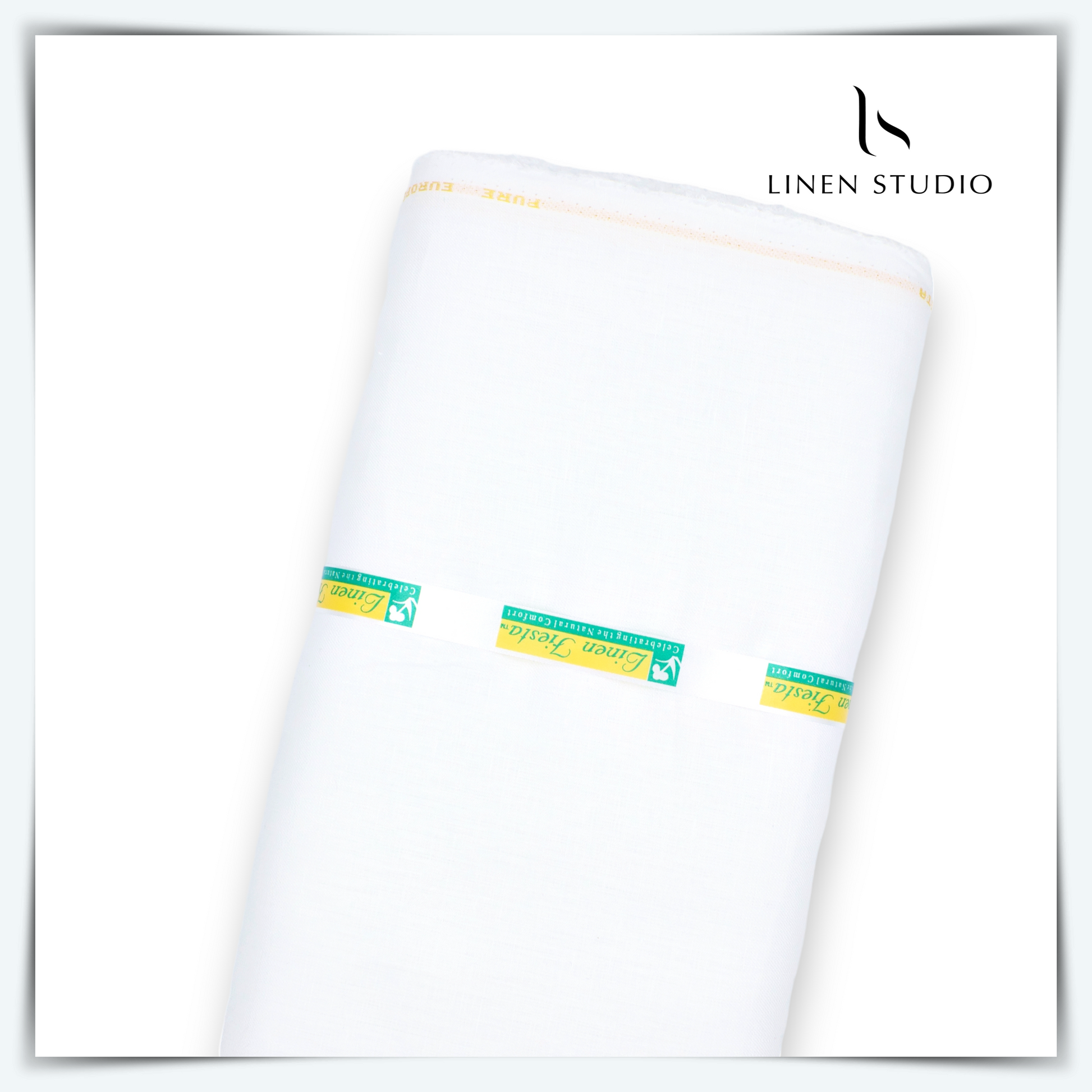 Pure Linen Trouser Fabric - Twill White - Linen Studio