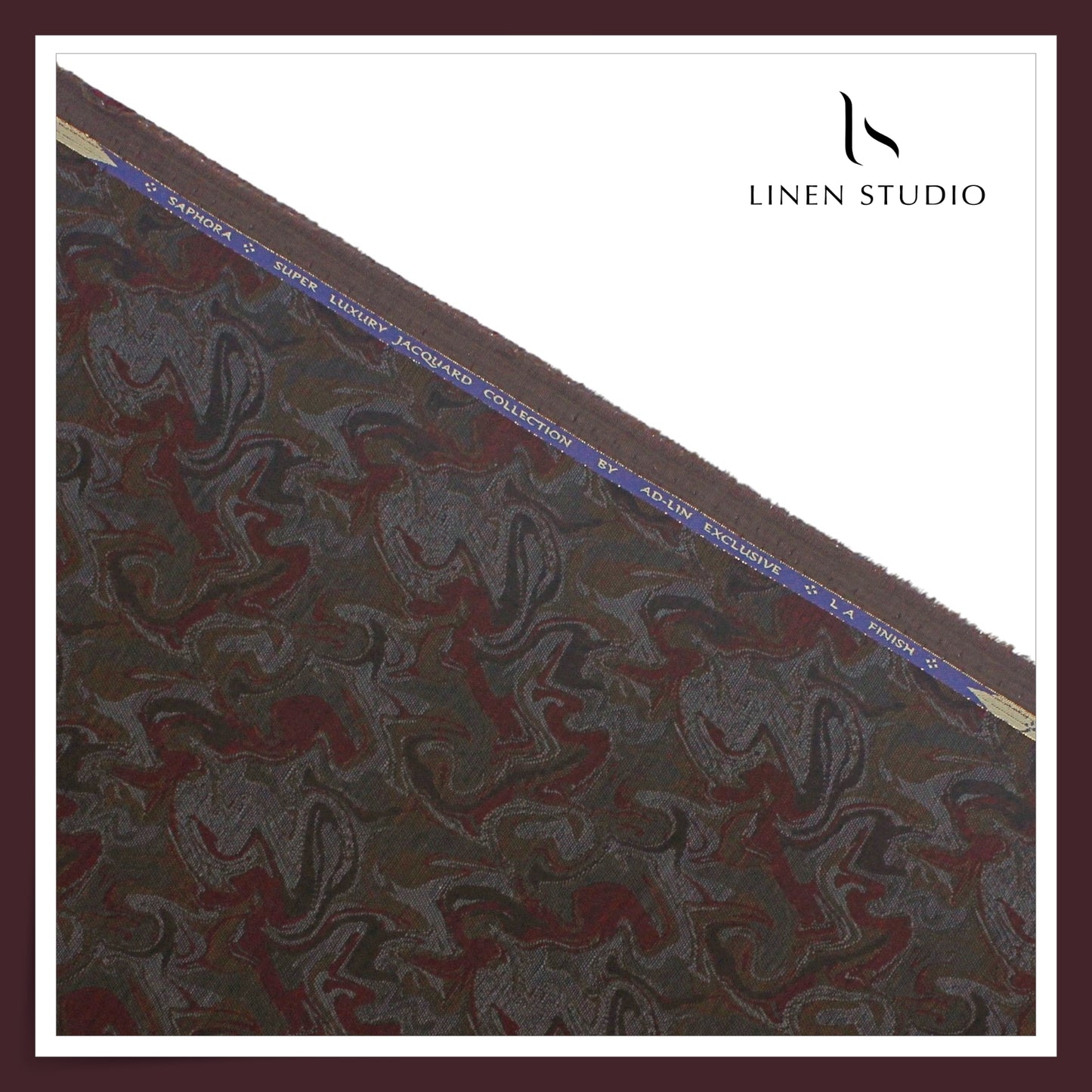 REVERSIBLE Premium Giza Cotton LA Finished Jacquard Shirting - 03 (NEW) (Zoom In)