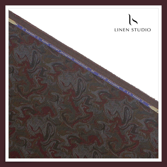 REVERSIBLE Premium Giza Cotton LA Finished Jacquard Shirting - 03 (NEW) (Zoom In)
