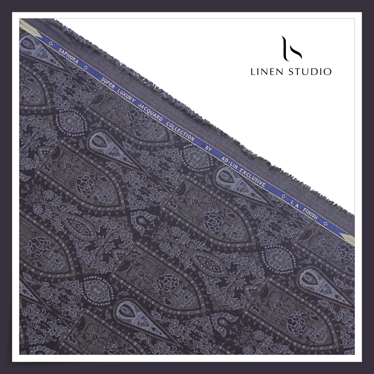 REVERSIBLE Premium Giza Cotton LA Finished Jacquard Shirting - 04 (NEW) (Zoom In)