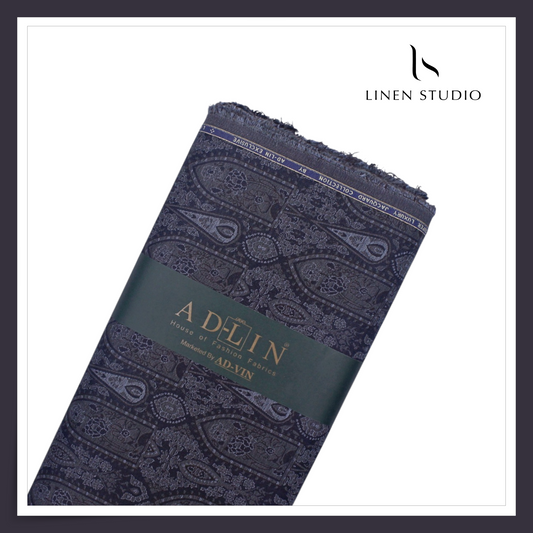 REVERSIBLE Premium Giza Cotton LA Finished Jacquard Shirting - 04 (NEW) (Zoom In)