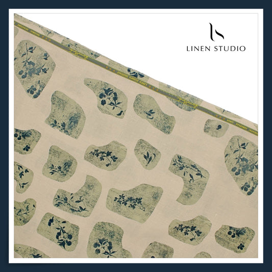 70 Lea Exclusive Digital Printed Shirting by Linen Monde - Coral Ped (NEW)