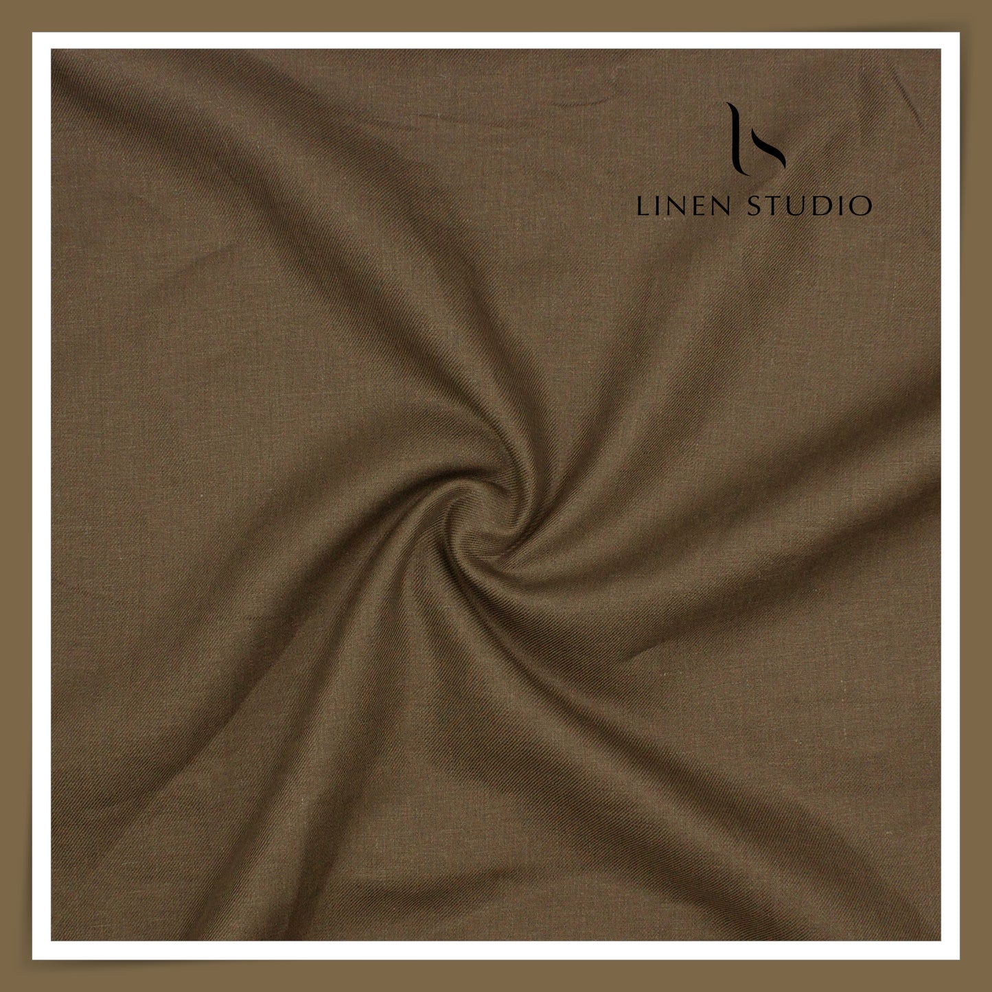 60 Lea French Linen Suiting by Vercelli Italy - Tobacco Brown (1st in India) (NEW)