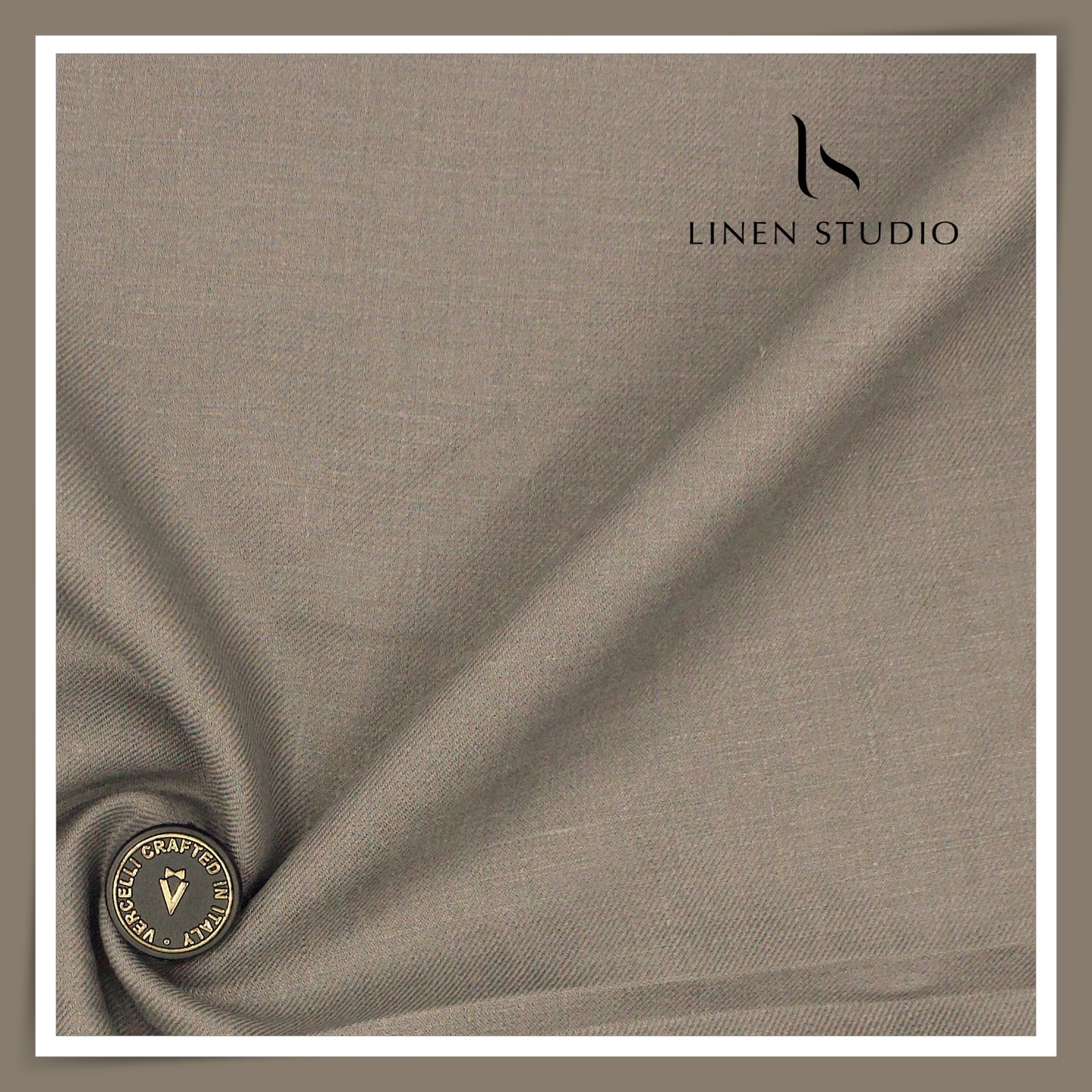 60 Lea French Linen Suiting by Vercelli Italy - Brownish Grey (1st in India) (NEW)