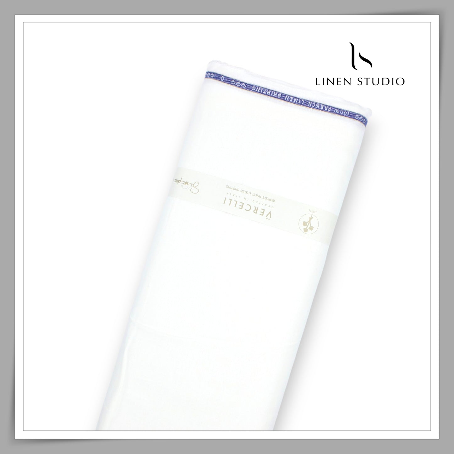 80 Lea French Linen Shirting by Vercelli Italy - Linen White (1st in India) (NEW)