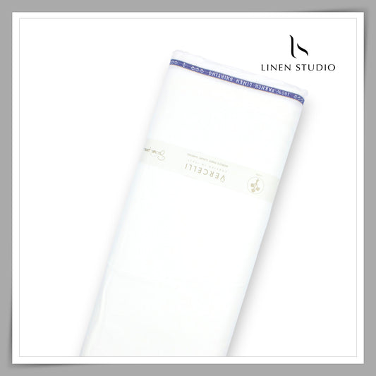 80 Lea French Linen Shirting by Vercelli Italy - Linen White (1st in India) (NEW)