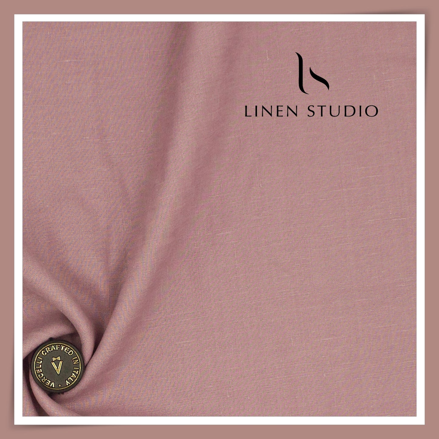 80 Lea French Linen Shirting by Vercelli Italy - Brandy Rose (1st in India) (NEW)