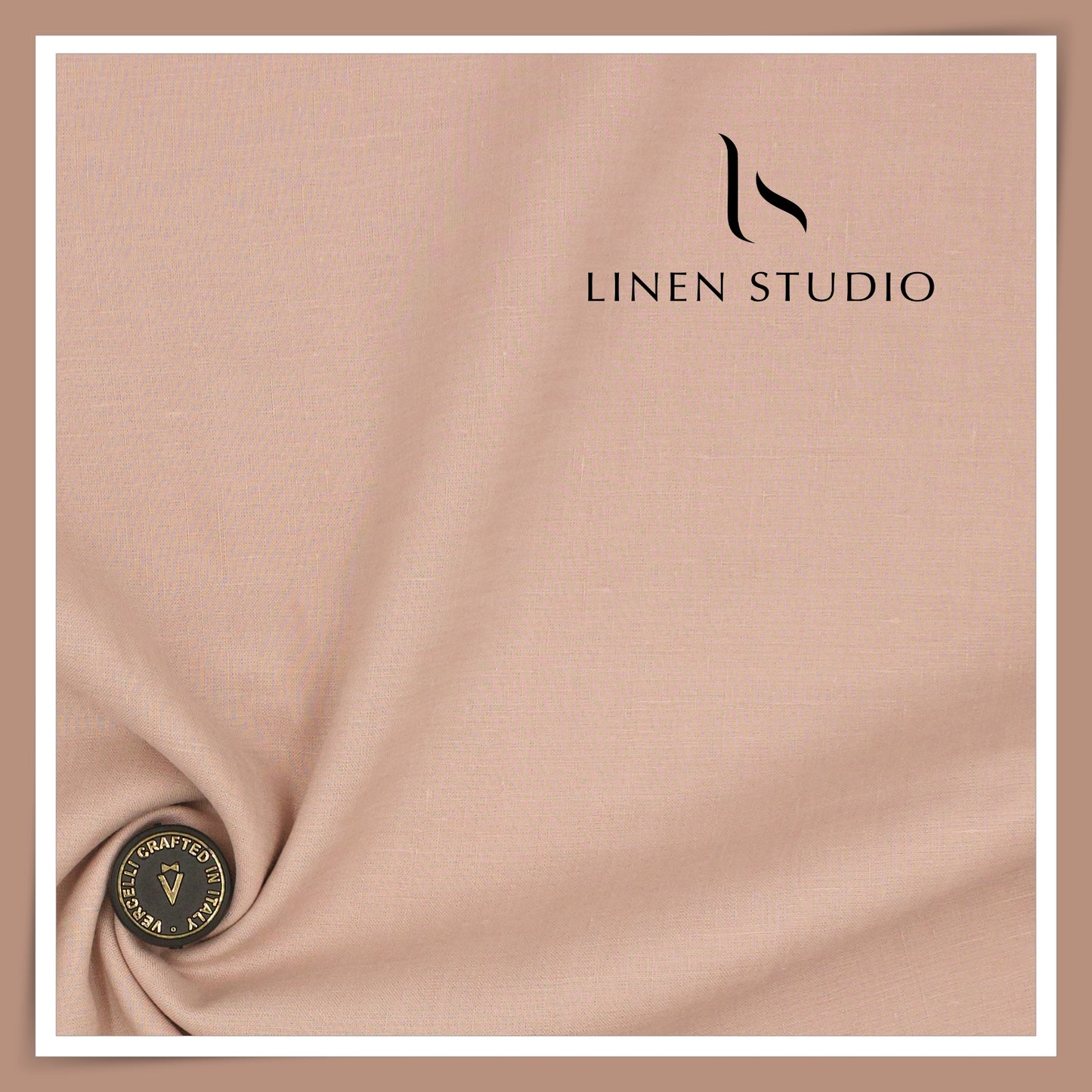 80 Lea French Linen Shirting by Vercelli Italy - Dusky Peach (1st in India) (NEW)
