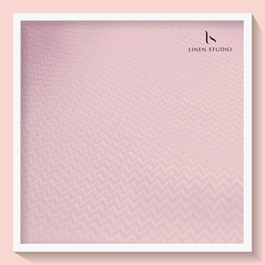 Luthai Zig Zag Textured Supima Cotton - Pale Pink (zoom in)