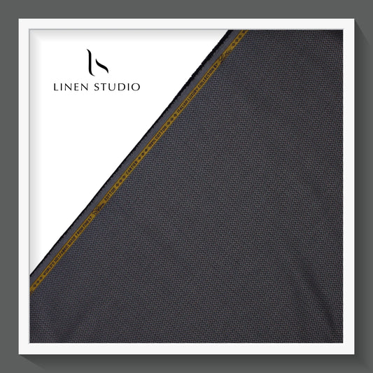 Luthai Zig Zag Textured Supima Cotton - Dark Grey (zoom in)