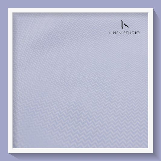 Luthai Zig Zag Textured Supima Cotton - Sky Blue (zoom in)