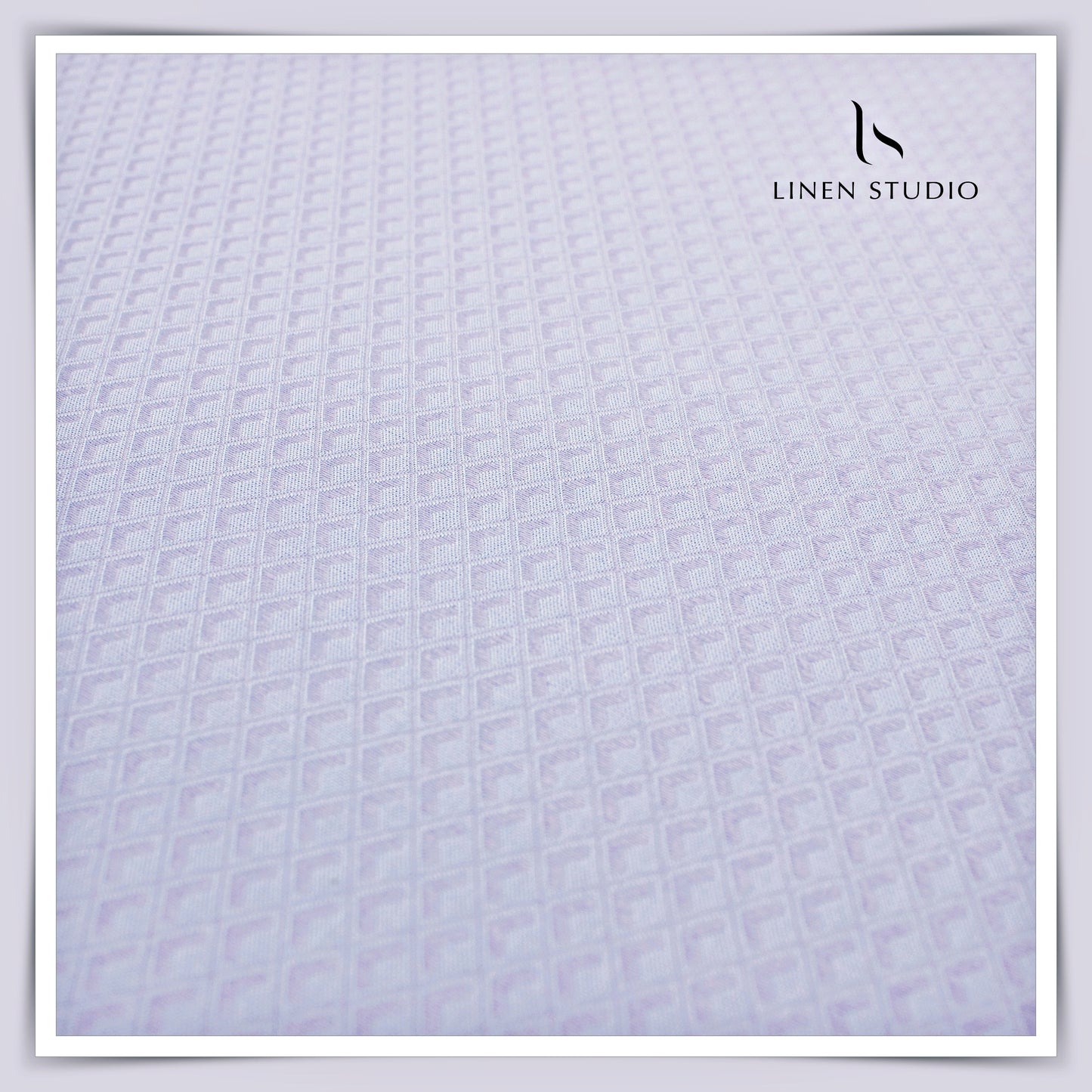 Luthai Diamond Textured Supima Cotton - Light Lilac (zoom in)