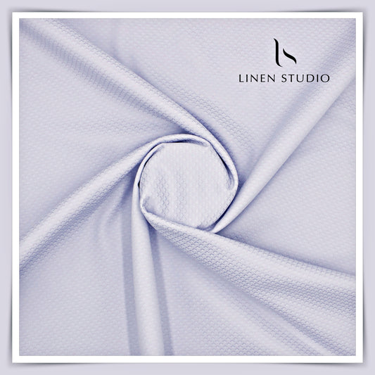 Luthai Diamond Textured Supima Cotton - Light Lilac (zoom in)