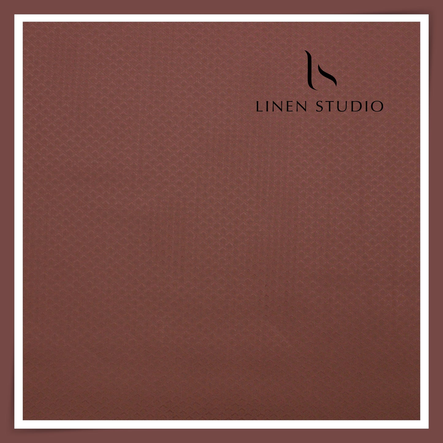 Diamond Textured Supima Cotton Shirting by Luthai - Dark Chestnut (NEW) (Zoom in)