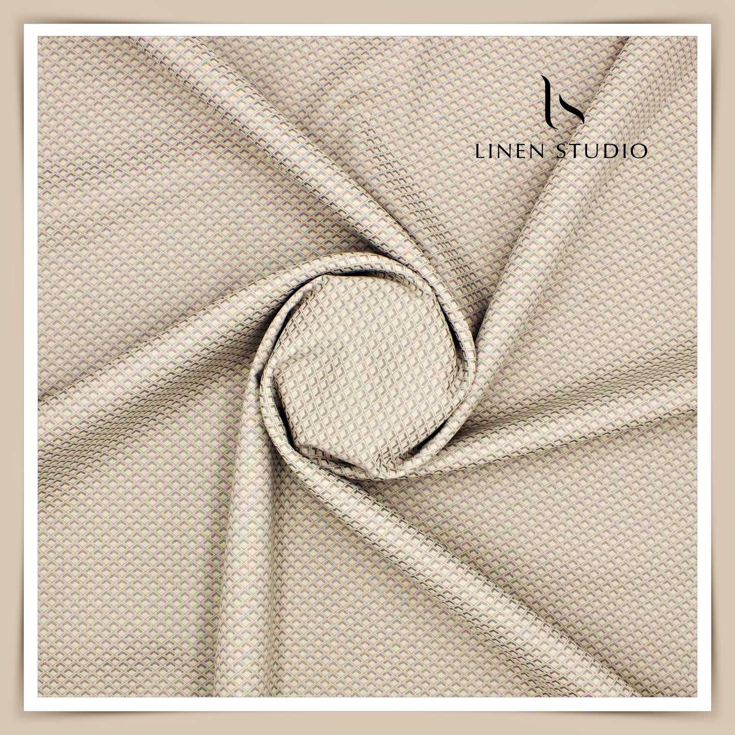 Luthai Diamond Textured Supima Cotton - Camel Brown (zoom in)