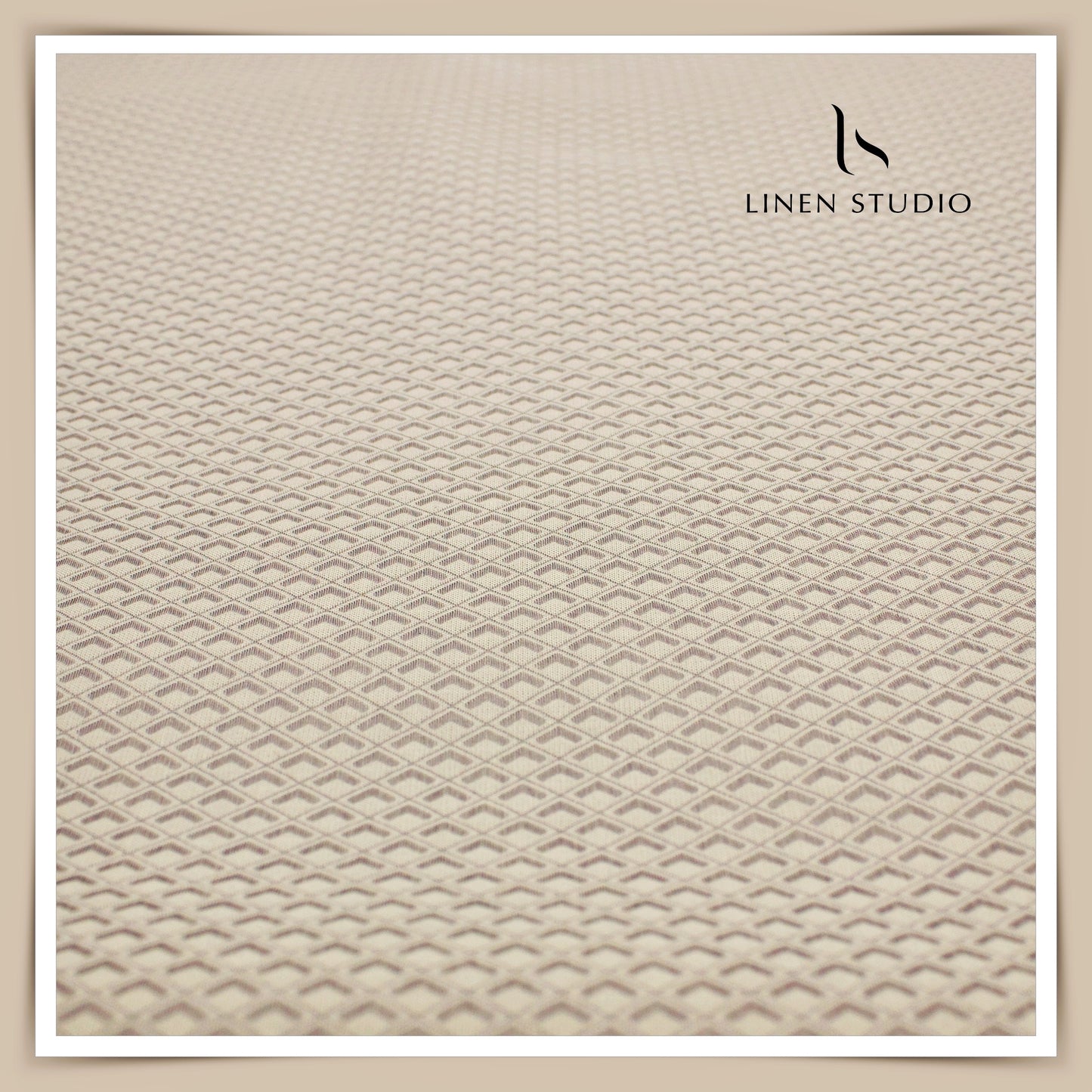 Luthai Diamond Textured Supima Cotton - Camel Brown (zoom in)