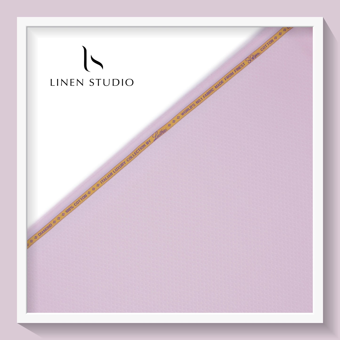 Luthai Diamond Textured Supima Cotton - Pink (zoom in)
