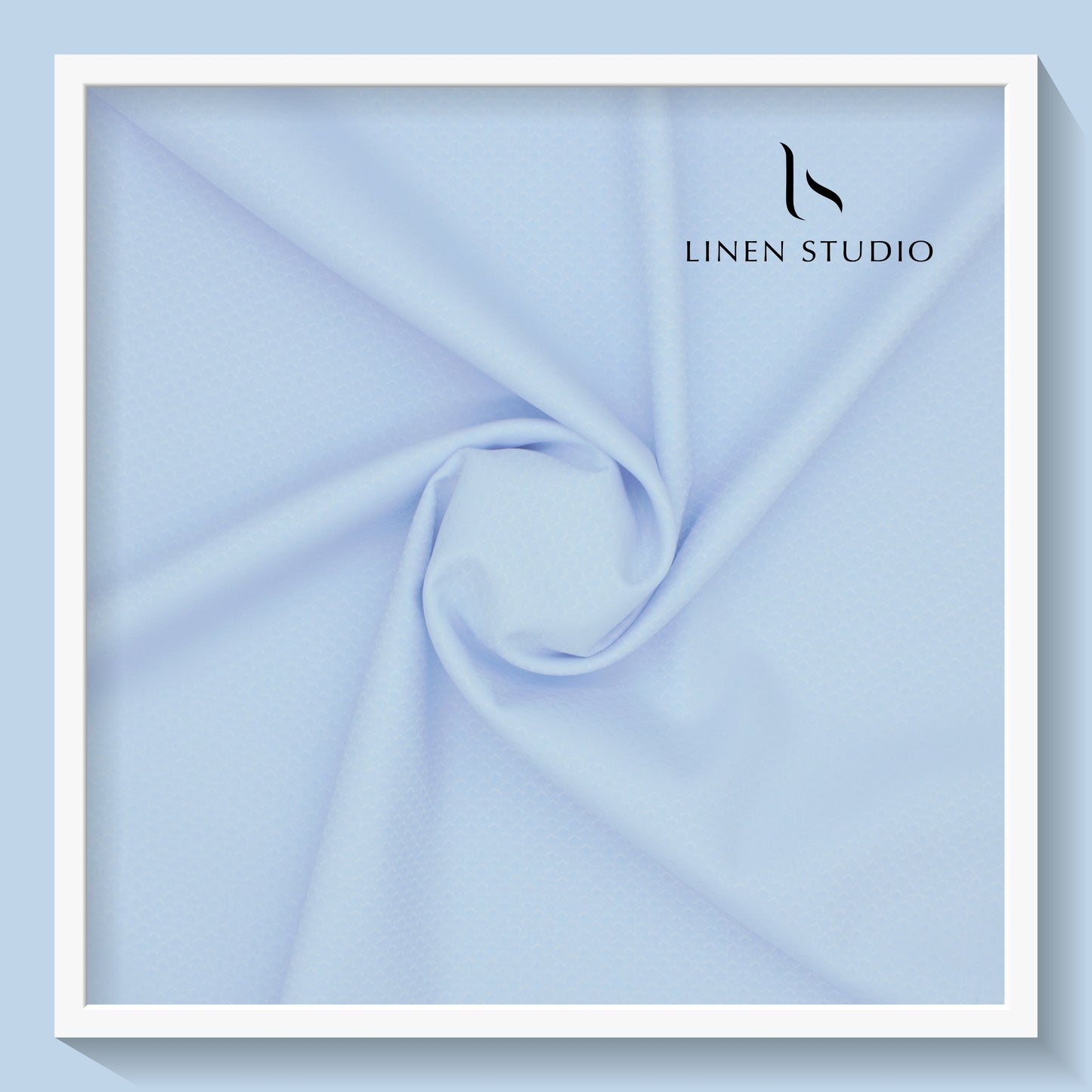 Luthai Diamond Textured Supima Cotton - Blue (zoom in)