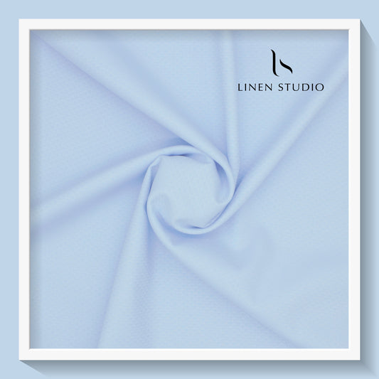 Luthai Diamond Textured Supima Cotton - Blue (zoom in)