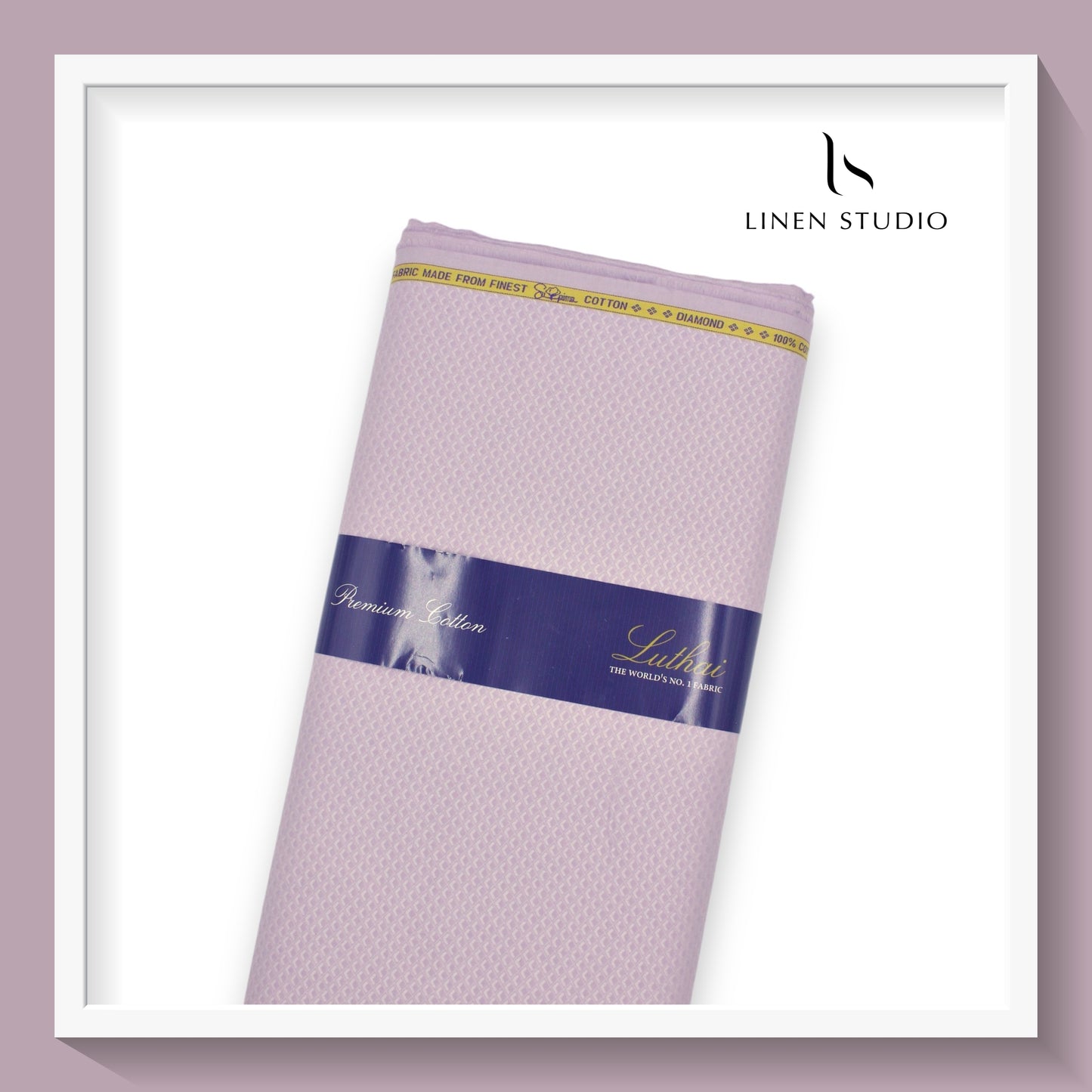 Luthai Diamond Textured Supima Cotton - Light Purple (zoom in)