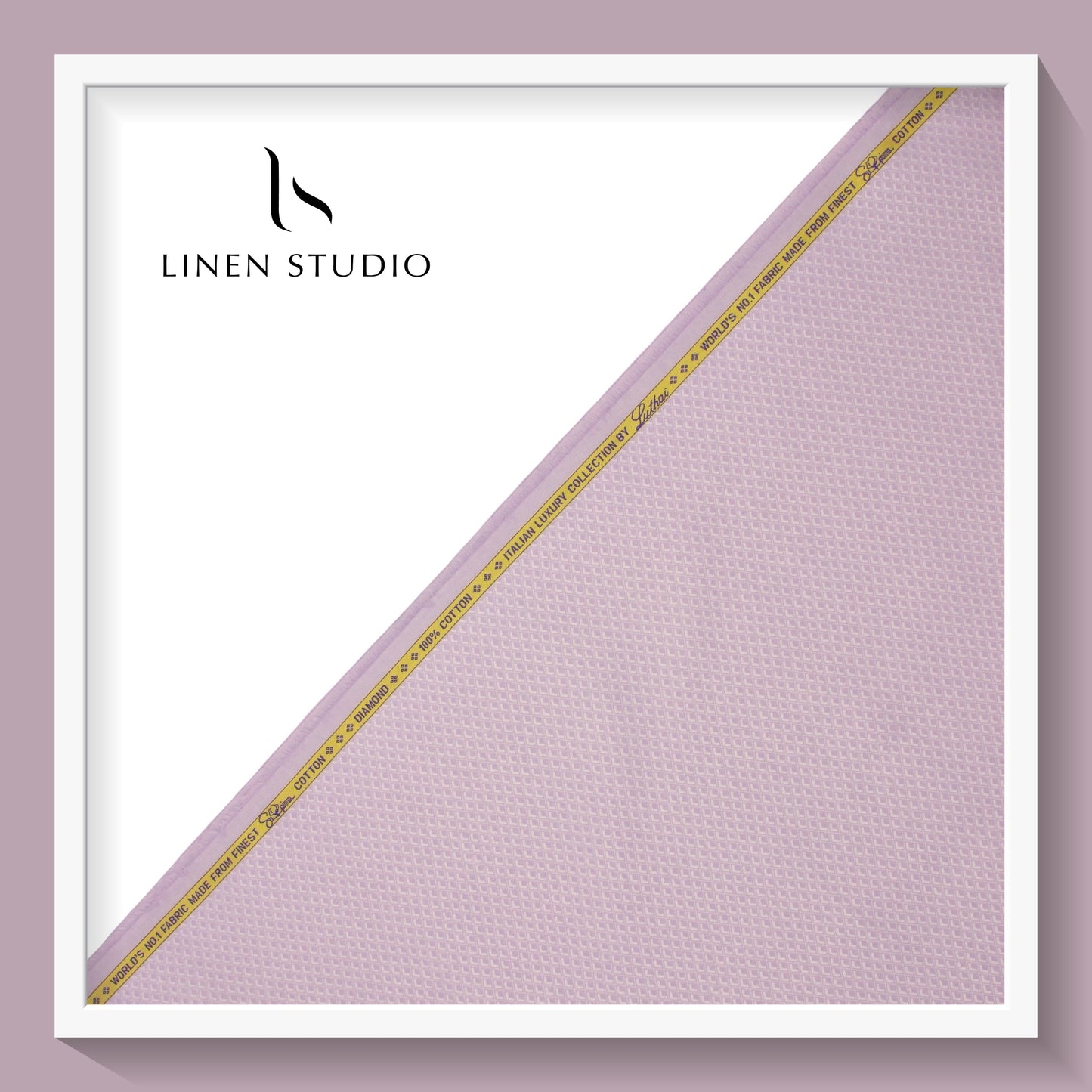 Luthai Diamond Textured Supima Cotton - Light Purple (zoom in)