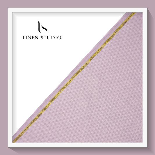 Luthai Diamond Textured Supima Cotton - Light Purple (zoom in)