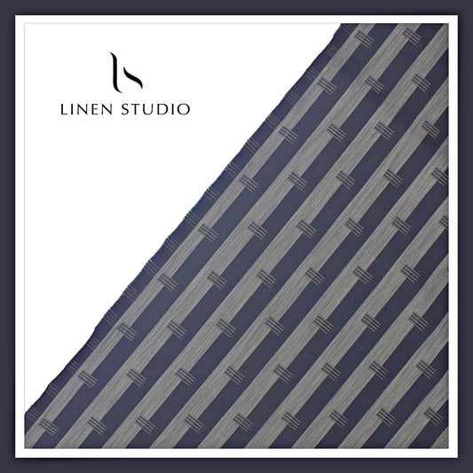 Luthai 100% Supima Cotton Jacquard Shirting - Elegant Striped Design (NEW)