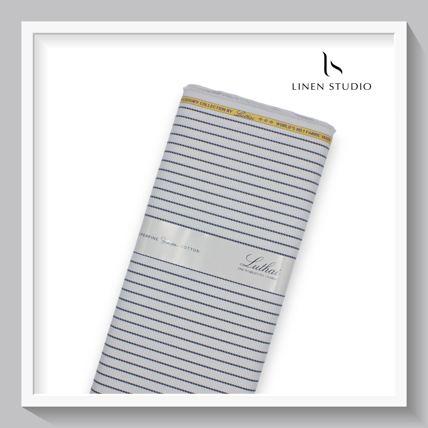 Luthai Supima Cotton Fancy Stripes with Dobby (Zoom in) - Linen Studio