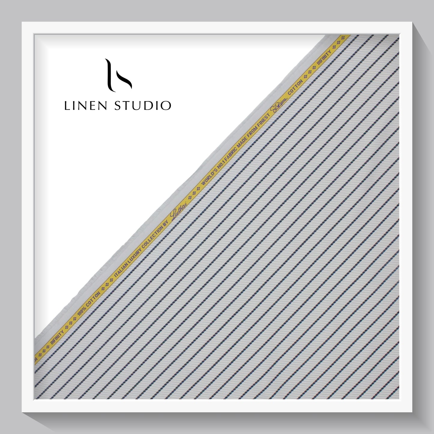 Luthai Supima Cotton Fancy Stripes with Dobby (Zoom in) - Linen Studio