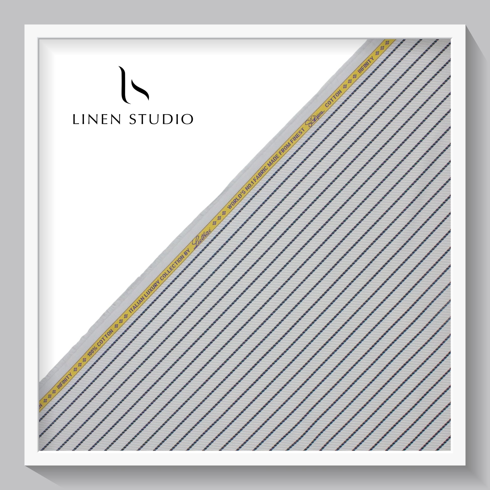 Luthai Supima Cotton Fancy Stripes with Dobby (Zoom in) - Linen Studio