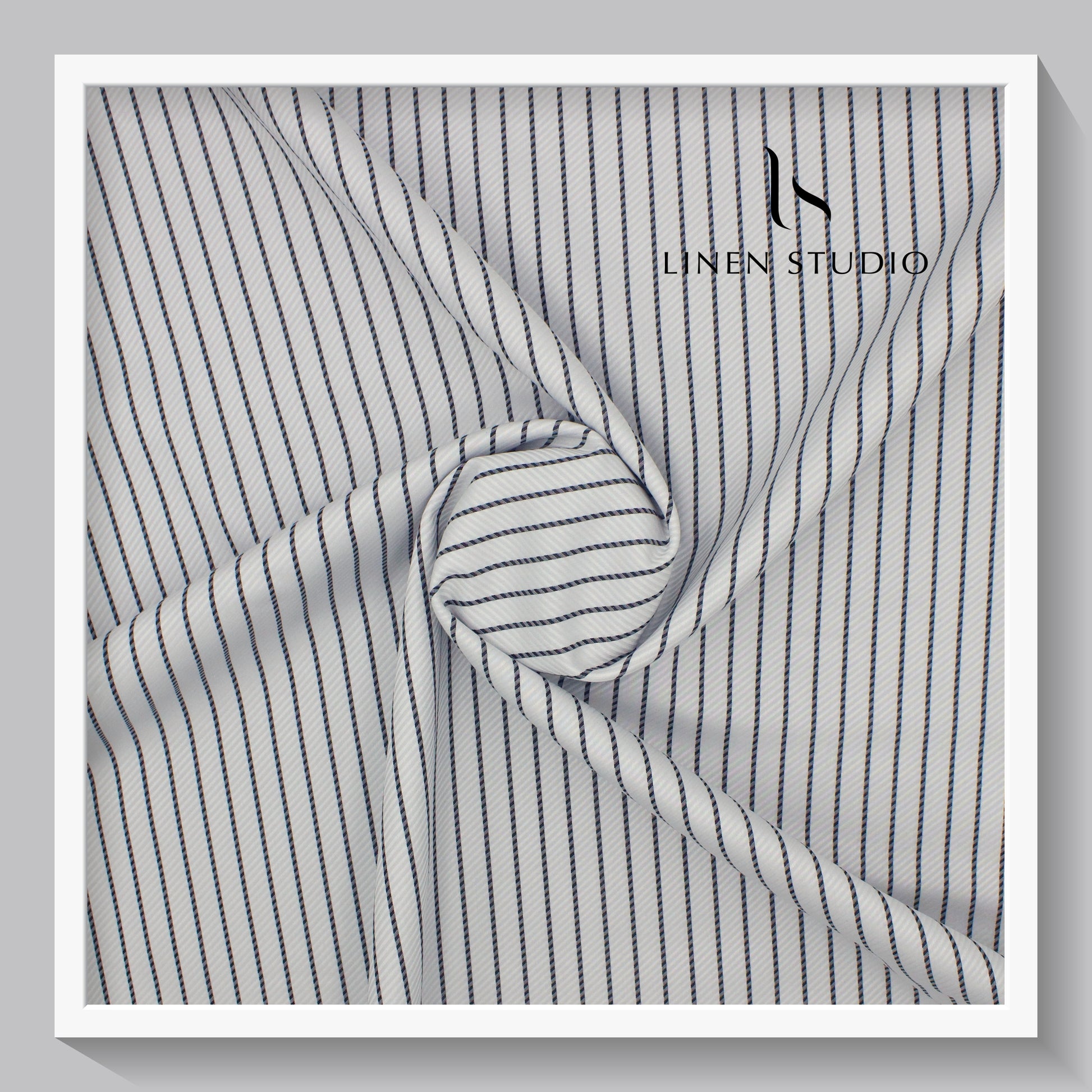 Luthai Supima Cotton Fancy Stripes with Dobby (Zoom in) - Linen Studio
