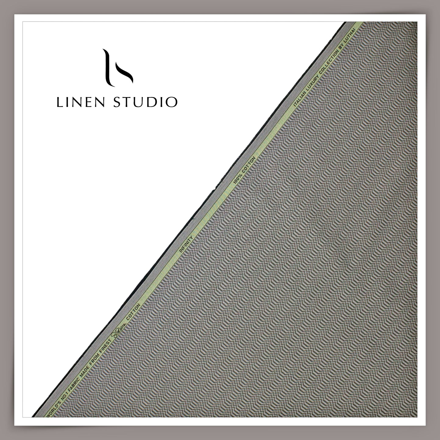 Luthai 100% Supima Cotton Shirting - Grey Illusion (NEW) (Zoom In)