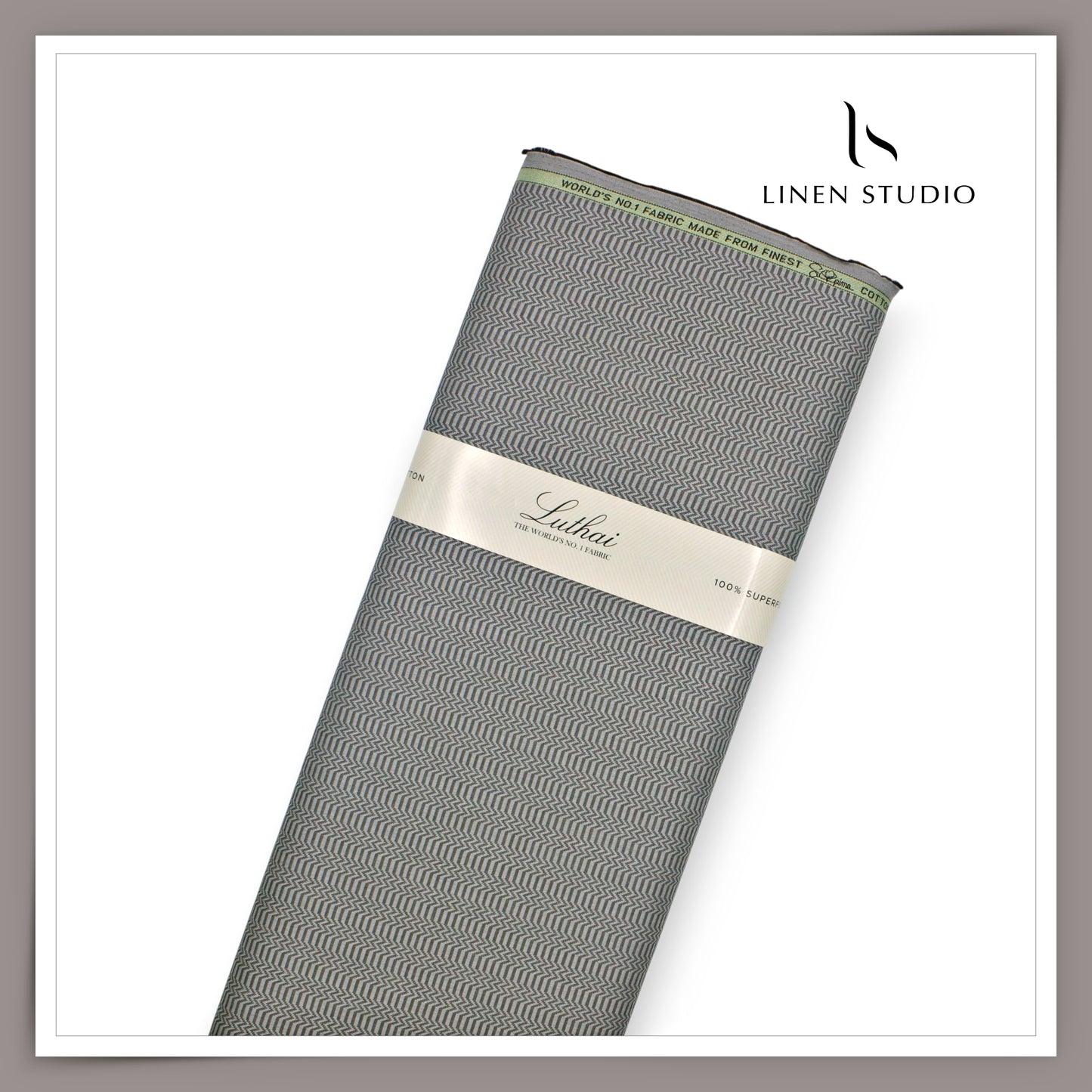 Luthai 100% Supima Cotton Shirting - Grey Illusion (NEW) (Zoom In)