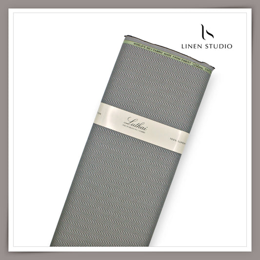 Luthai 100% Supima Cotton Shirting - Grey Illusion (NEW) (Zoom In)