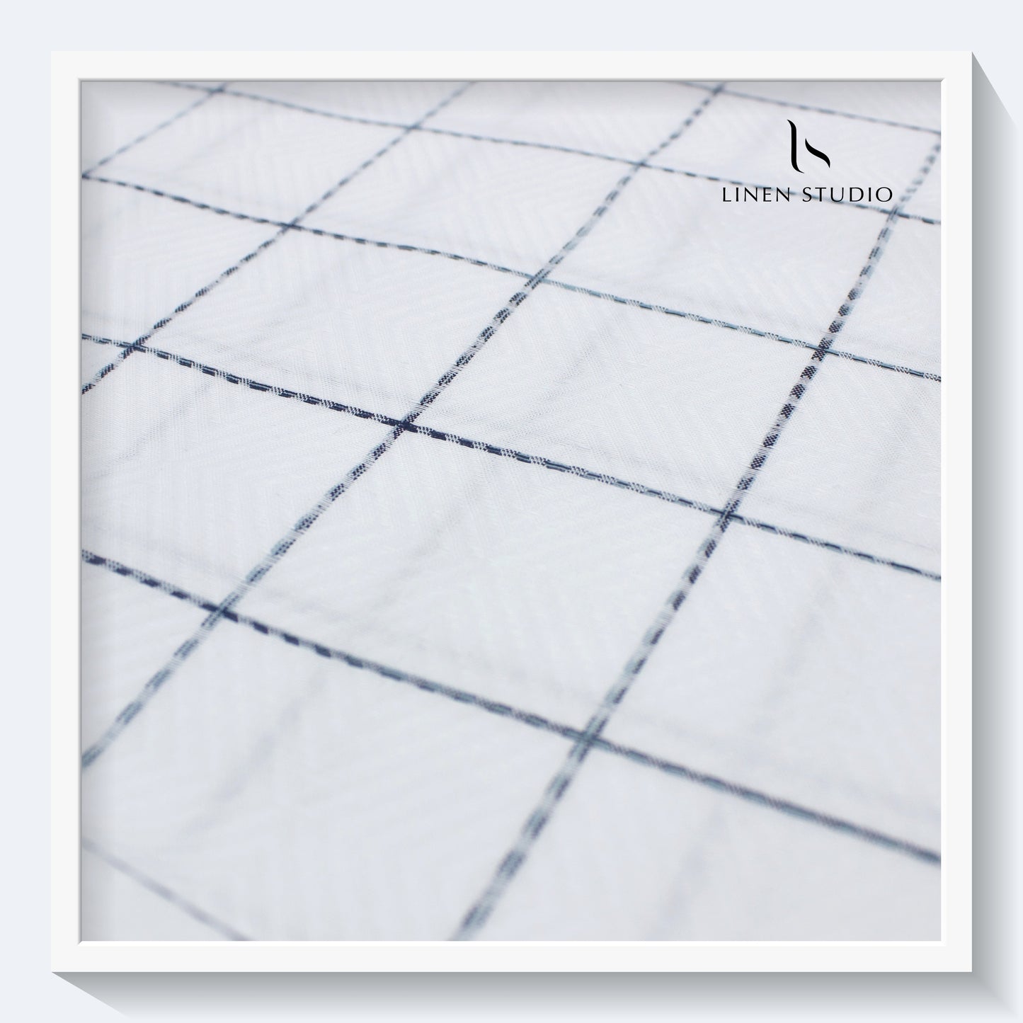 Luthai Infinity Fancy Checks with Texture - Supima Cotton (zoom in) - 02 - Linen Studio