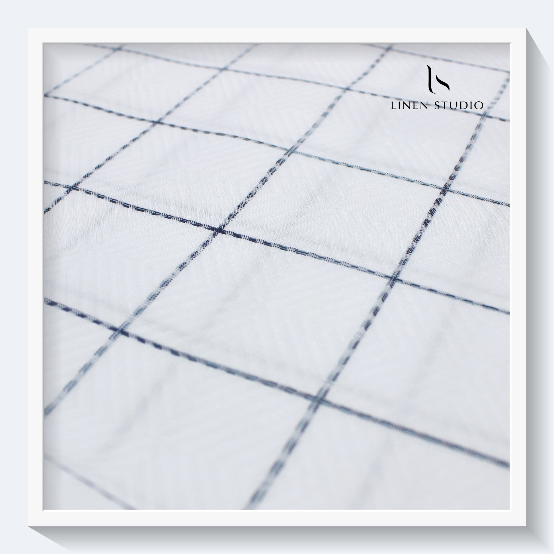 Luthai Infinity Fancy Checks with Texture - Supima Cotton (zoom in) - 02 - Linen Studio