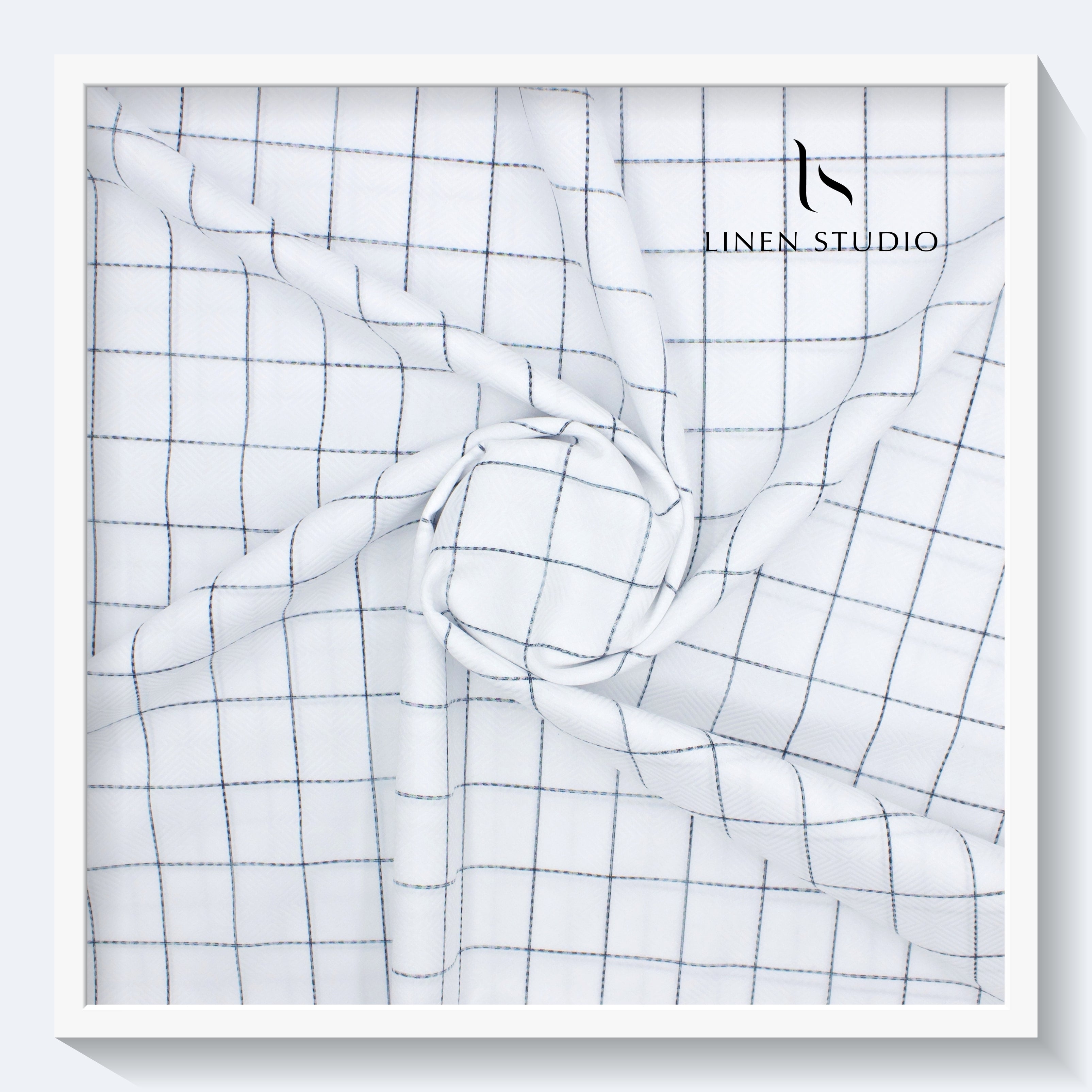 Luthai Infinity Fancy Checks with Texture - Supima Cotton (zoom in ...