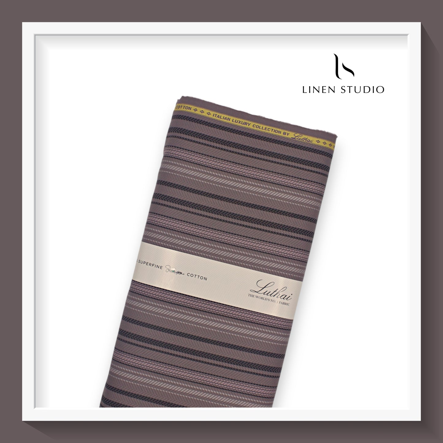 Luthai Infinity Fancy Stripes - Supima Cotton (zoom in) - Linen Studio
