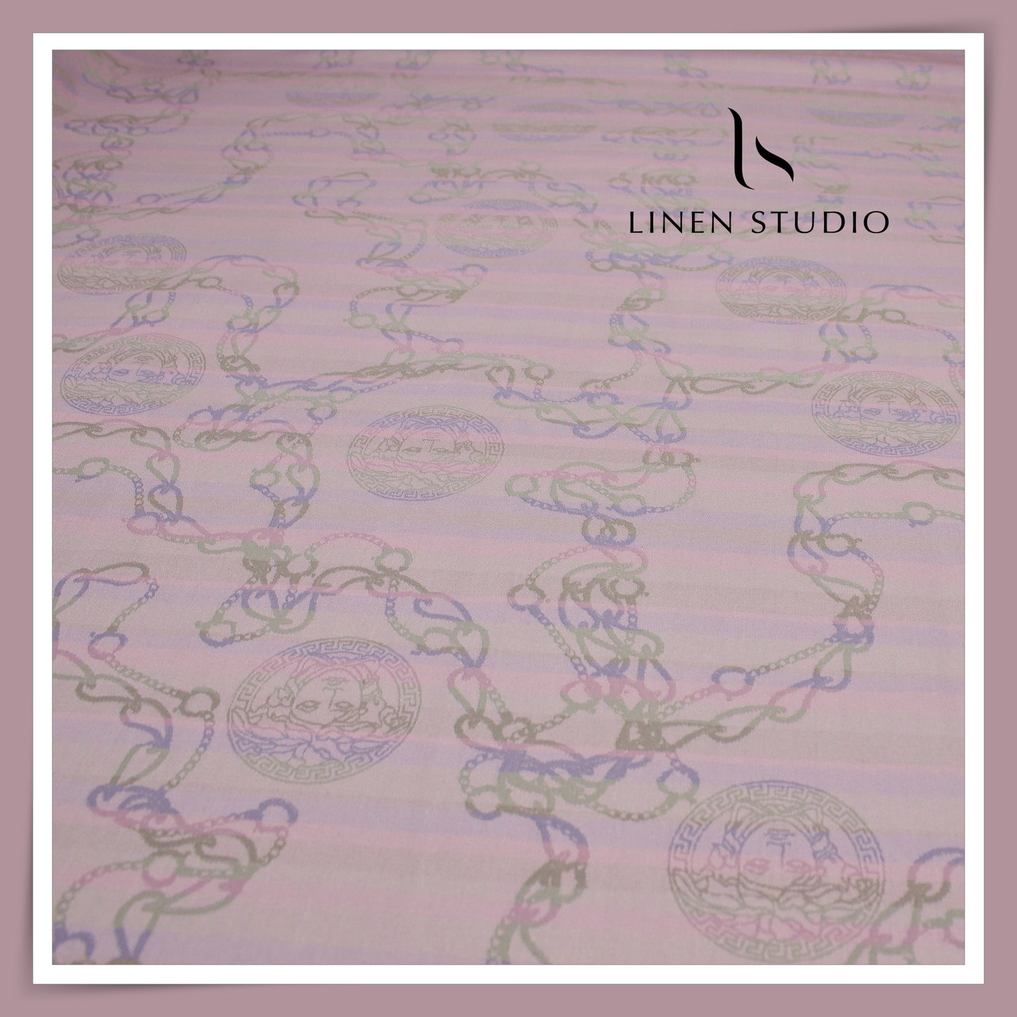 100% Supima Cotton Jacquard Shirting by Luthai - Versace Pattern (NEW)