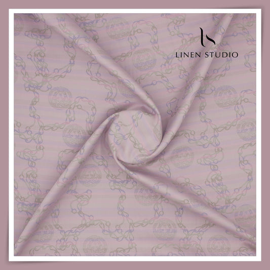 100% Supima Cotton Jacquard Shirting by Luthai - Versace Pattern (NEW)
