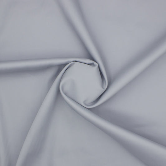 Luthai 100% Luxury Cotton Satin Shirting - Metallic Grey