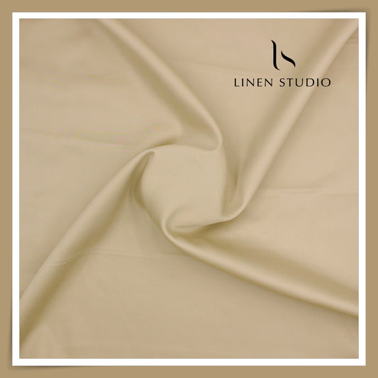 Luthai 100% Luxury Cotton Satin Shirting - Sorrell Brown (NEW)