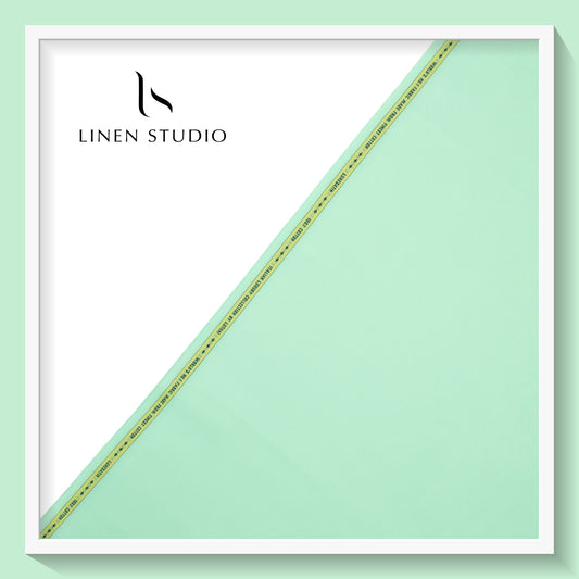 Luthai 100% Luxury Cotton Satin Shirting - Mint Green