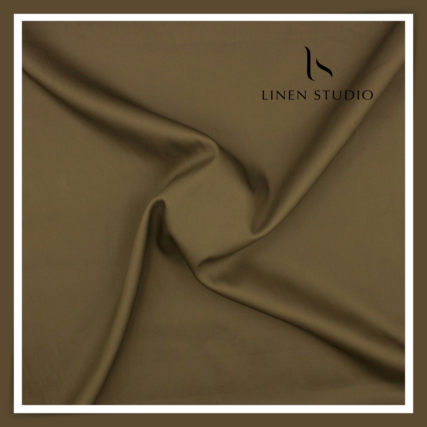 Luthai 100% Luxury Cotton Satin Shirting - Golden Brown (NEW)