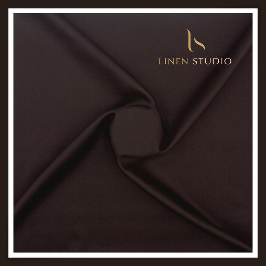 Luthai 100% Luxury Cotton Satin Shirting - Dark Gondola Red (NEW)