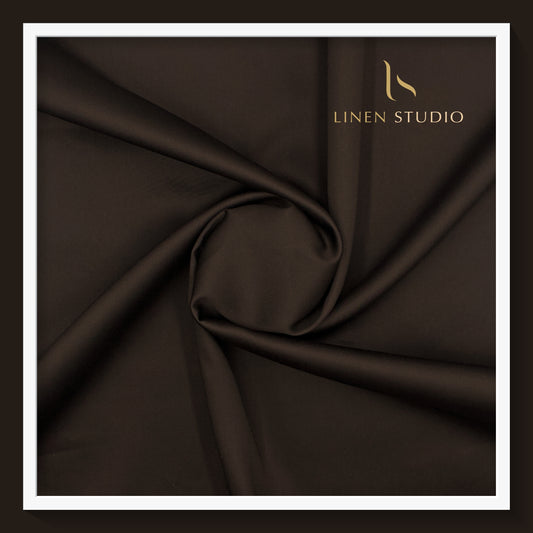 Luthai 100% Luxury Cotton Satin Shirting - Damber Brown