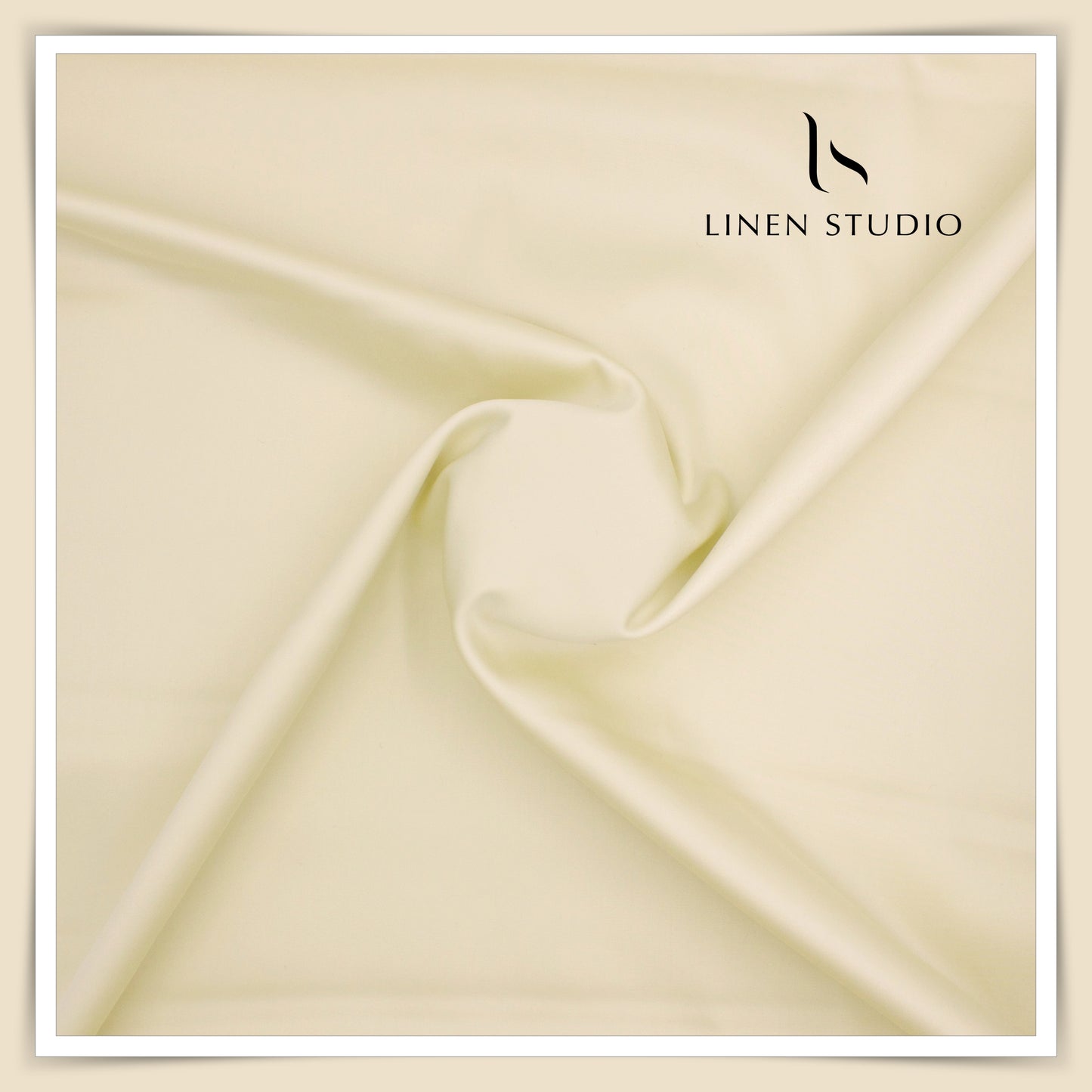 Luthai 100% Luxury Cotton Satin Shirting - Hampton Apricot (NEW)